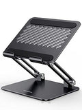 UGREEN Tablet Stand Holder for Desk Dual Rod Support Aluminum Tablet Holder Adjustable Multi-Angle Home Office Accessories Compatible with iPad Pro 13 12 11 10.5 Air Mini 5 4 3 2 Phone E-Reader Black