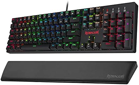 Redragon K582 Keyboard and P037 Wrist Pad Bundle