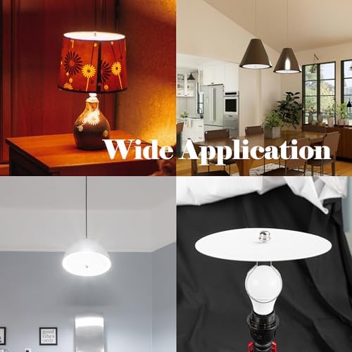 Kiven 11.8 in Round Diffuser Shade with Clip Adapter, Acrylic Lamp Shade Diffusers for Pendants Light Table Lamp, Fits 12-14" Openings, Frosted White, 1 Pack