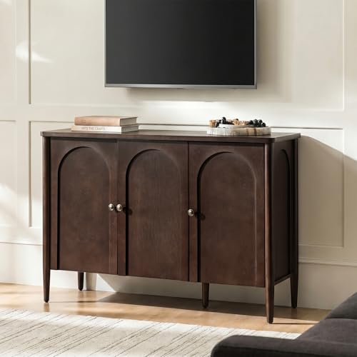 47" Arched Sideboard Buffet Cabinet with Storage, Auburn