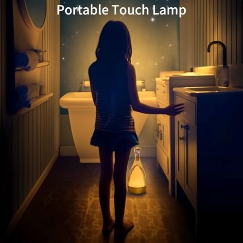 Table Lamp for Bedroom,Small Desk Lamp Dimmable 4 Gears:3000K/4000K/6000K/RGB,4000mAh Rechargeable Battery bedside lamps, LED Cordless Desk Light for Couple Dinner/Coffee Table/Restaurant/Bedroom
