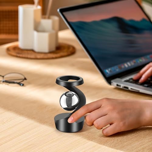 Kinetic Spinning Fidget Desk Toy for ADHD Stress Relief, Black