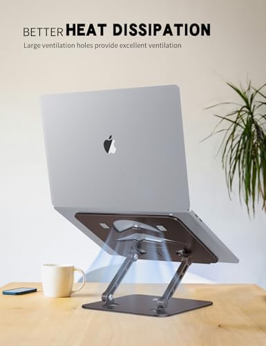 Z-Shaped Laptop Stand for Desk Fits 10"-16" Notebook Coffee Brown