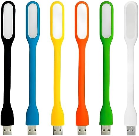 USB LED Light Lamp for Power Bank, Portable Eye Care Mini Night Light with Flexible Arm, USB Gooseneck Reading Lamps Book Light,Compatible for Desktop, Notebook Laptop (10-Blue)