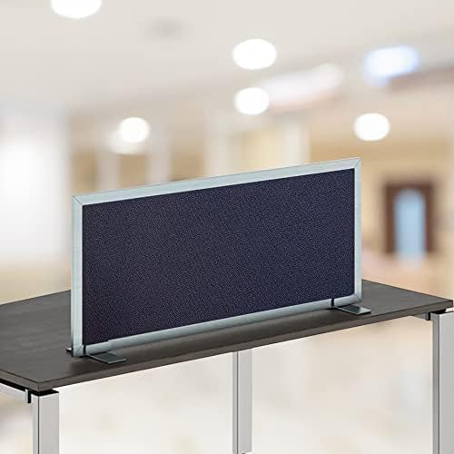 OBEX Acoustical Free Standing Privacy Screen, Cubicle Accessories Desk Privacy Panel, Desk Dividers for Office, Office Furniture Partitions Portable Sound Proof Dividers, 18" x 24", Slate