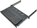 Electriduct 1U Keyboard Tray - Fully Extendable Universal 19" Rack Mount Sliding Shelf for Network Equipment Server Cabinet Enclosure with 3-Rail System and Mounting Hardware - 10.8" Deep