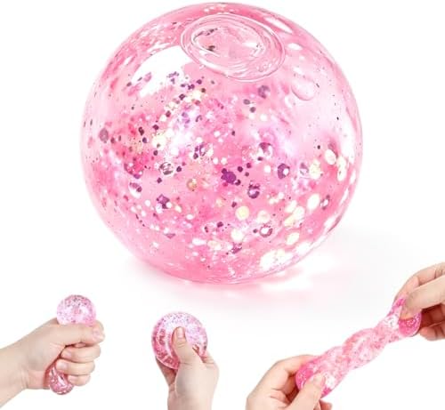 Coconut Oil Squishy, Coconut Oil Slow Rising Squeeze Stress Ball Clear Jelly Bubblegum Texture Coconut Oil Squishy Toy (Pink-A)
