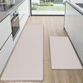 Kitchen Mats for Floor, [2PCS] Anti-Fatigue Kitchen Rugs, Ivory