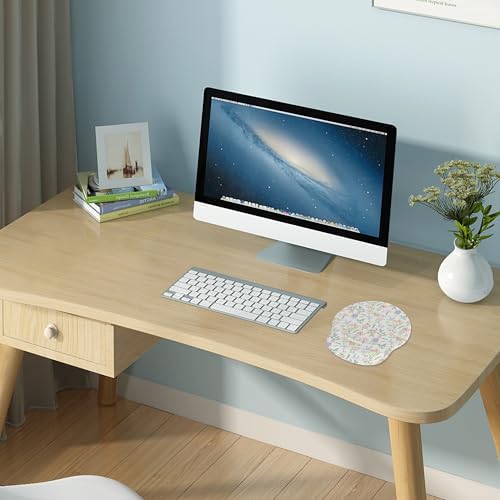 RICHEN Ergonomic Mouse Pad with Wrist Support,Non-Slip Rubber Base for Computer Laptop & Mac,Lightweight Rest for Home,Office & Travel (Flowers Swallows)