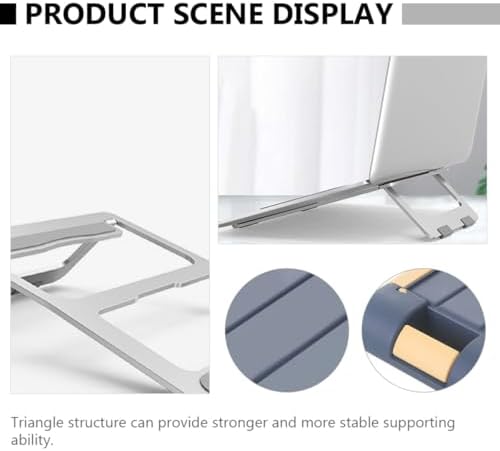Foldable Aluminum Alloy Laptop Stand Ergonomic with 18 Degree