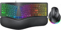 MEETION Ergonomic Keyboard with Ergonomic Vertical Mouse