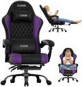 Czlolo Fabric Big and Tall Gaming Chair with Extended Footrest