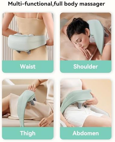 Snailax Cordless Neck Massager with Heat, Shiatsu Neck Shoulder Massager for Pain Relief Deep Tissue, 4D Kneading Shiatsu Back Massage Pillow, Gifts for Women, Men