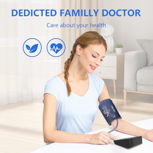 Blood Pressure Monitor,Automatic Upper Arm Blood Pressure Machine with 3x199 readout,5.4 inch LED Large Screen,Adjustable Two Cuff 9-17 inches or 13-21 inches, Black