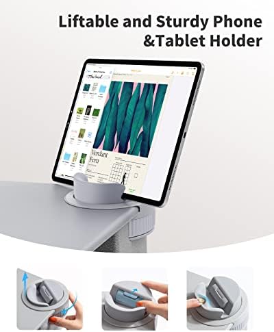 SAIJI Laptop Lap Desk with External Monitor Holder Fits Up to 17" Laptops