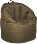 Big Joe Milano Lightweight Kids Bean Bag Chair, Dark Olive