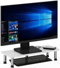 Furinno TURN-N-TUBE Toolless 23.6" Wide Monitor Stand Riser, White Oak