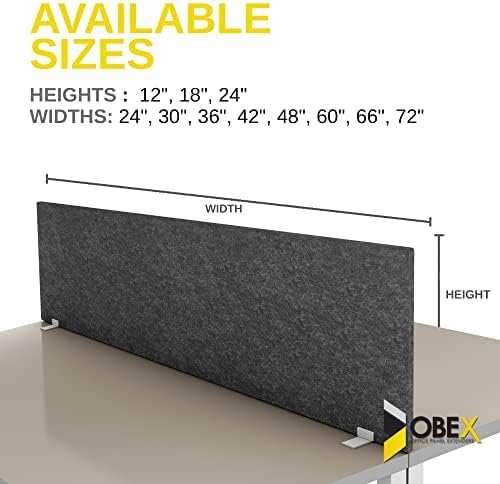 OBEX Free Standing Desk PET Privacy Screen