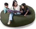 Big Joe Fuf 8Ft Giant Foam Bean Bag Chair, Oversized Couch with Removable Cover for Kids, Teens, Adults, Forest Green Velveteen, Durable Woven Polyester, 8 Foot