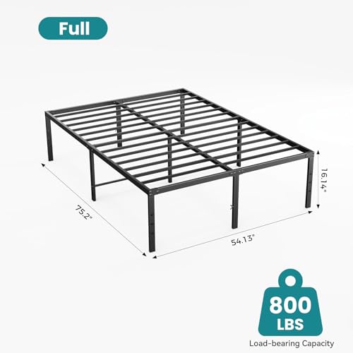 Full Size Metal Bed Frame, Platform Bed Frame, 16 Inch