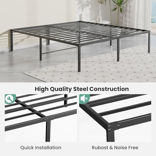 Full Bed Frames, 16 Inch Height Platform Bed Frame