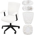 Tallew 4 Pieces Office Chair Covers Set Desk Computer, White