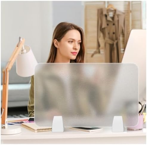 Acrylic Privacy Screen Divider for Desk, Portable Frosted Panel for Office & School Workstations, Reduces Visual Distractions, 100x30cm (39.4x11.8in)
