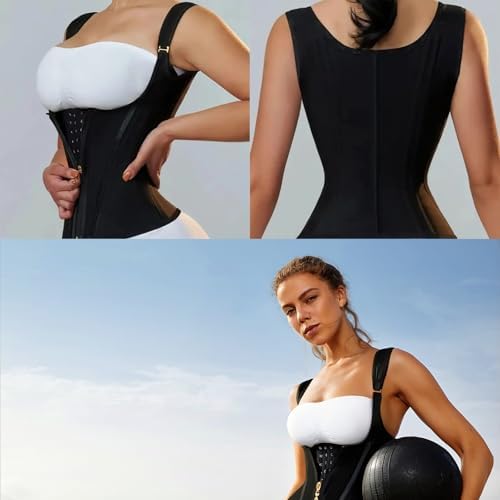 PetPhindU Shoulder Straightener Posture Corrector, Waist Trainer for Women, Tummy Control Sports Girdle Posture Corrector (Beige,XX-Large)
