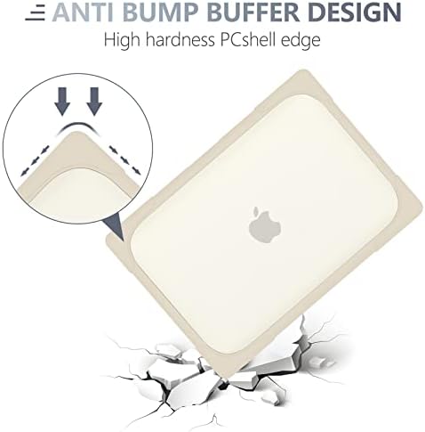 Batianda Foldable Stand Heavy Duty Case for MacBook Air 13.6 inch, Khaki