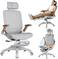 Ergonomic High-Back Office Chair with Footrest – Flip-Up Arms, 3D Headrest, 135° Recline, and Wide Mesh Seat with Lumbar Support. Rolling Swivel Task Chair for Gaming or Work, Sturdy, 300 LBS, 01NT-FT