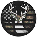 Circular Rugs Large Modern Round Area Rug Fashion Decor Mat for Home Office Camo Deer Hunting Camouflage USA Flag