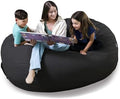 Big Joe Fuf 7Ft Giant Foam Bean Bag Chair, Oversized Couch with Removable Cover for Kids, Teens, Adults, Onyx Lenox, 7 Foot