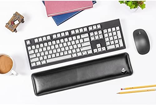 Bailey Full Size by Castle - Leather Ergonomic Computer Wrist Rest Pad for Keyboards with Around 104 Keys - Firm Keyboard Wrist Support for Typists, Gaming, and Heavy Office Use (Nightfall, Full Size)