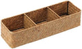 Nonam 3-Section Seagrass Tea Bag Organizer,Wicker divided basket,Natural
