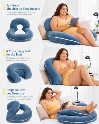 Reading Pillow, Back Pillow for Sitting in Bed and Couch, Gaming Pillow for Adults, Sit Up Support for Bed
