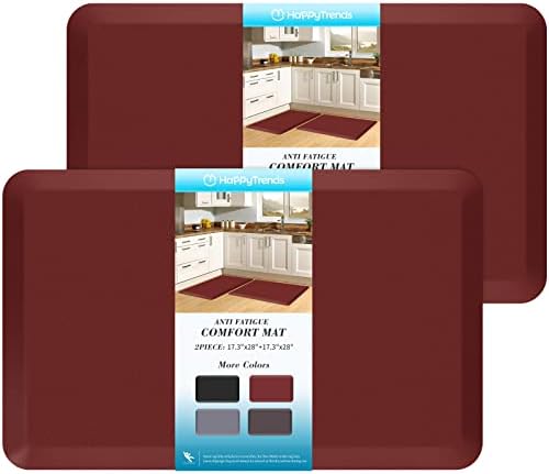 HappyTrends 2 PCS Kitchen Mat Cushioned Anti-Fatigue Floor Mat