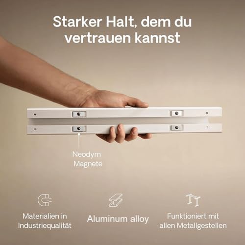 Asixxsix Magnetic Cable Management Tray for Desk Leg (White)