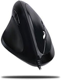 Adesso Imouse E7 Ergonomic Mouse for Left Hand, Black