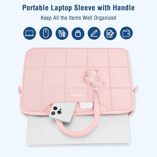 MOSISO Laptop Case 13.3 inch, 13-13.3 inch Laptop Sleeve, Pink
