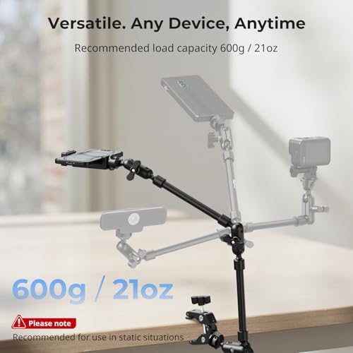 SMALLRIG 22" Magic Arm Clamp, Overhead Phone Mount Holder Stand, Camera Arm