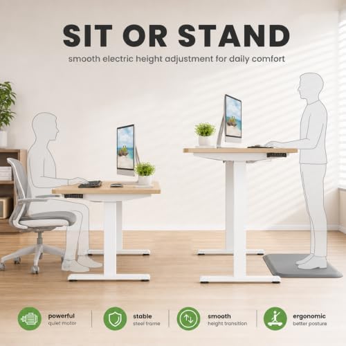 40"x24" Electric Standing Desk, Height Adjustable Desk