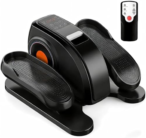 OLIXIS Under-Desk Elliptical Machine–Compact & Quiet Mini Pedal Exerciser with Adjustable Speed, LED Display, Portable Fitness Solution for Home or Office Workouts