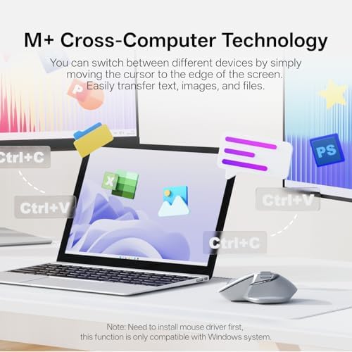 Rapoo MT760 PRO Wireless Mouse, NearLink + Bluetooth 5.0 Multi-Device, 12K DPI, 2K Polling, Ergo for Work & Gaming, 11 Programmable Buttons, On-Board Memory, Quiet Clicks, USB-C, 120 Days Battery Life
