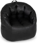 Big Joe Milano Beanbag Chair with Vibe Black Montana Leather