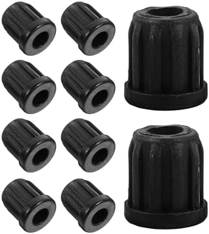 SHINEOFI 20Pcs Chair Wheel Sockets Caster Round Inserts, Plastic Covers for Computer Chair Swivel Caster Socket Sleeve Cap Replacement for Wheel Stem, Black