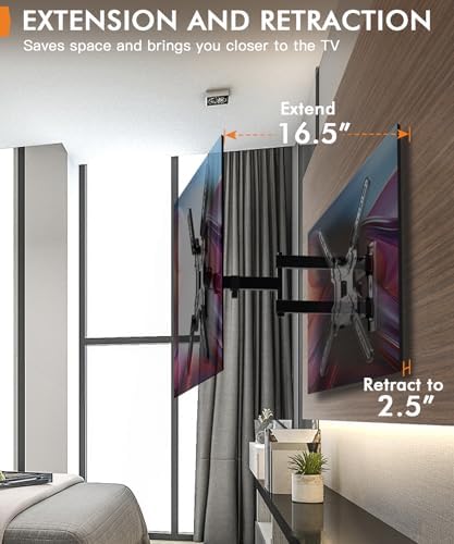 Full Motion Corner TV Wall Mount for 26-55 Inch TVs