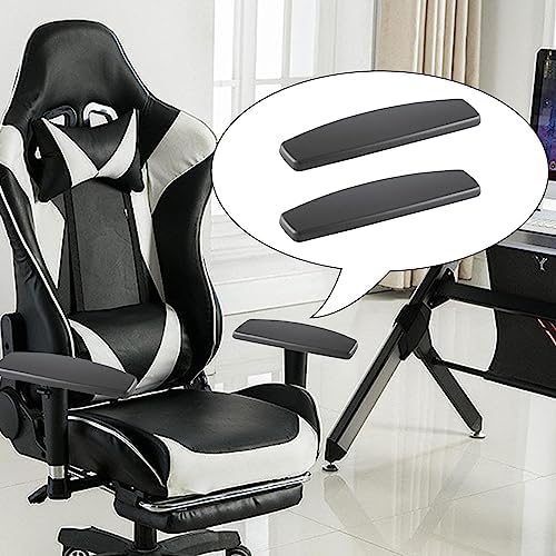 Office Chair Armrest Replacement Pads Caps Mesh Computer Chair Parts Accessory Mounting Holes 4inch Sturdy 1 Pair PU Leather (Style E)