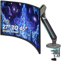 AVLT Single 27”-45” RGB Gaming Monitor Arm Desk Mount - Dark Gray