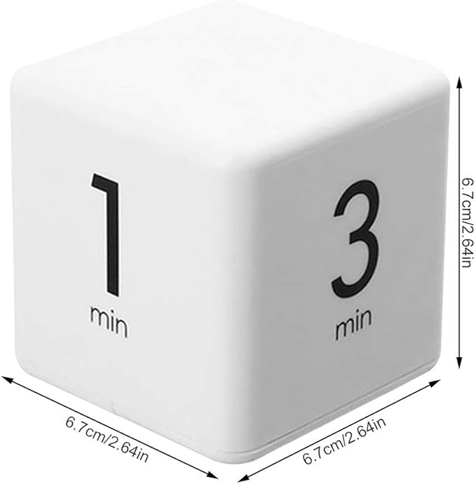 JOYIT Cube Timer - 1, 3, 5 & 10 Min Countdown, Kitchen & Outdoor Timer