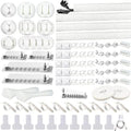 White Cable Management Organizer Kit 4 Cable Sleeve Split 311Pcs
